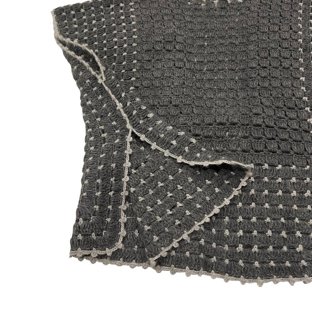 Anthropologie Moth Crochet Boxy V-neck Vest, Gray, S - Picture 7 of 12